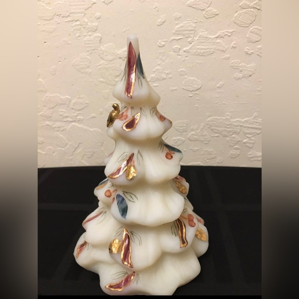 Fenton Hand Painted Christmas Tree